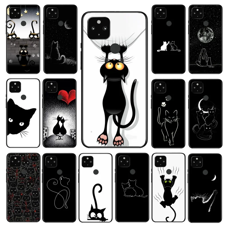 

Black Cat Phone Case for Google Pixel 7 Pro 7 6A 6 Pro 5A 4A 3A Pixel 4 XL Pixel 5 6 4 3 XL 3A XL 2 XL