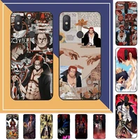 bandai one piece shanks phone case for redmi note 8 7 9 4 6 pro max t x 5a 3 10 lite pro