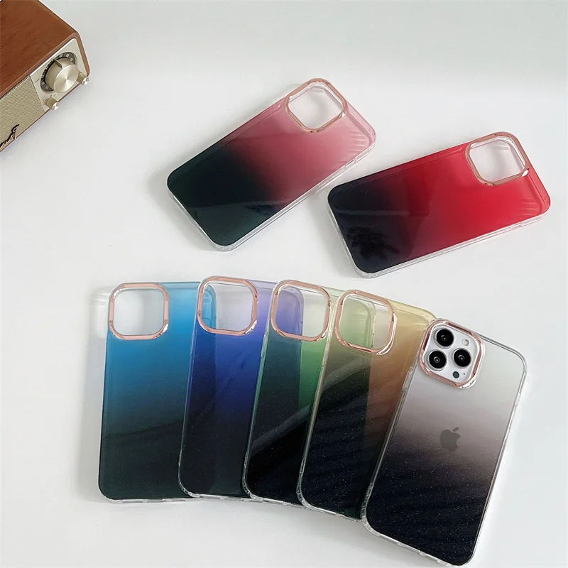 Новый двухцветный градиентный чехол для телефона Iphone 12 12pro 12promax 13 13pro 13promax 14 14pro