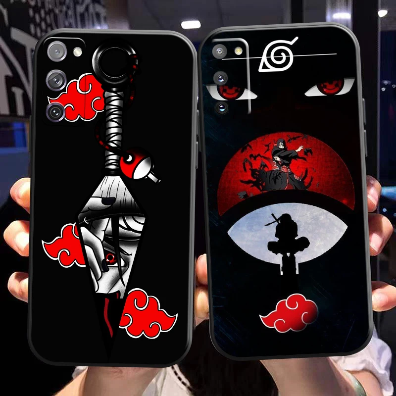 

Naruto Akatsuki Uchiha Itachi Phone Case For Samsung Galaxy S21 S20 Plus Ultra FE 5G Liquid Silicon Black Funda Silicone Cover