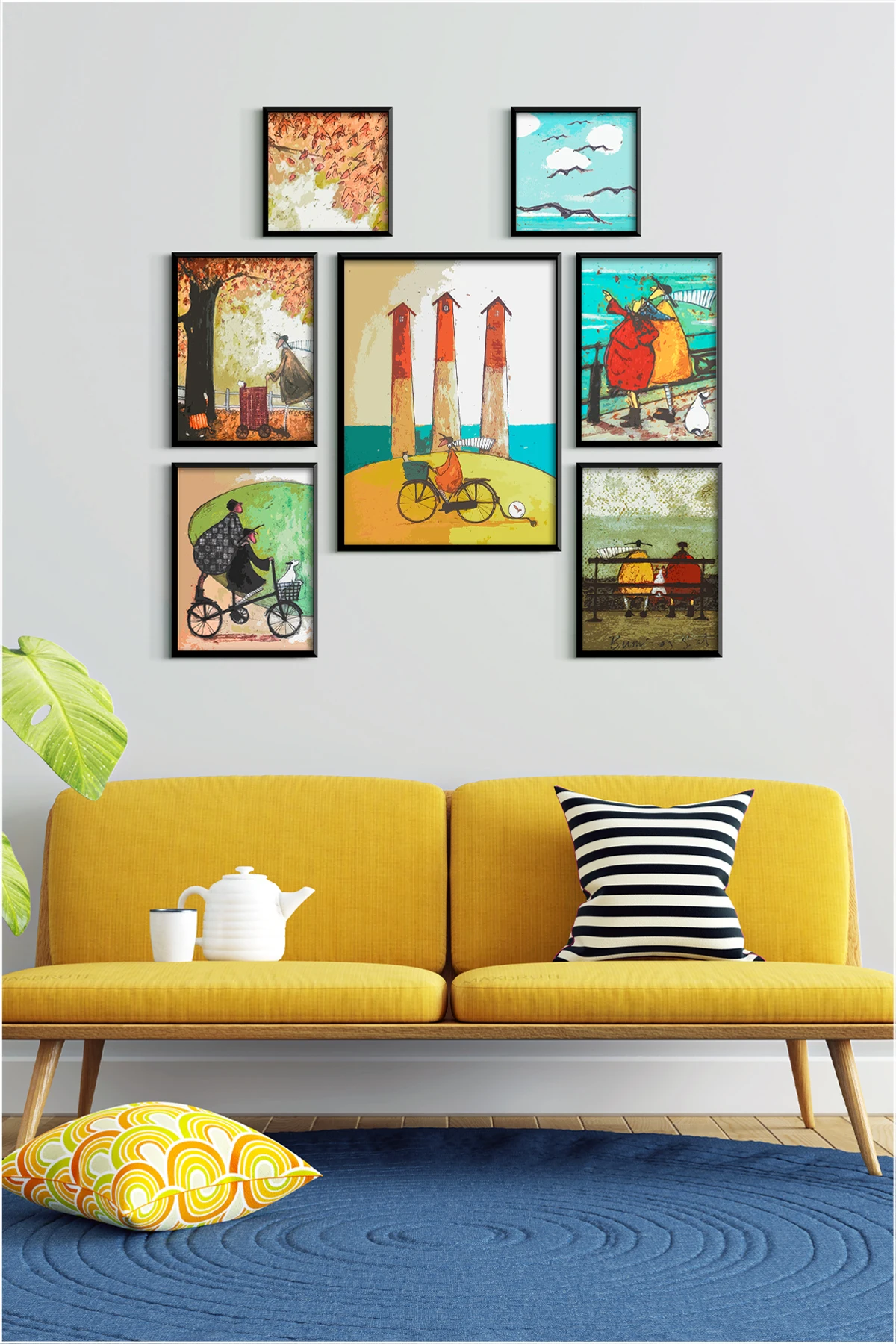 

Framed Decoration Multiple Frames Prints Print Set Home Decor Table 110