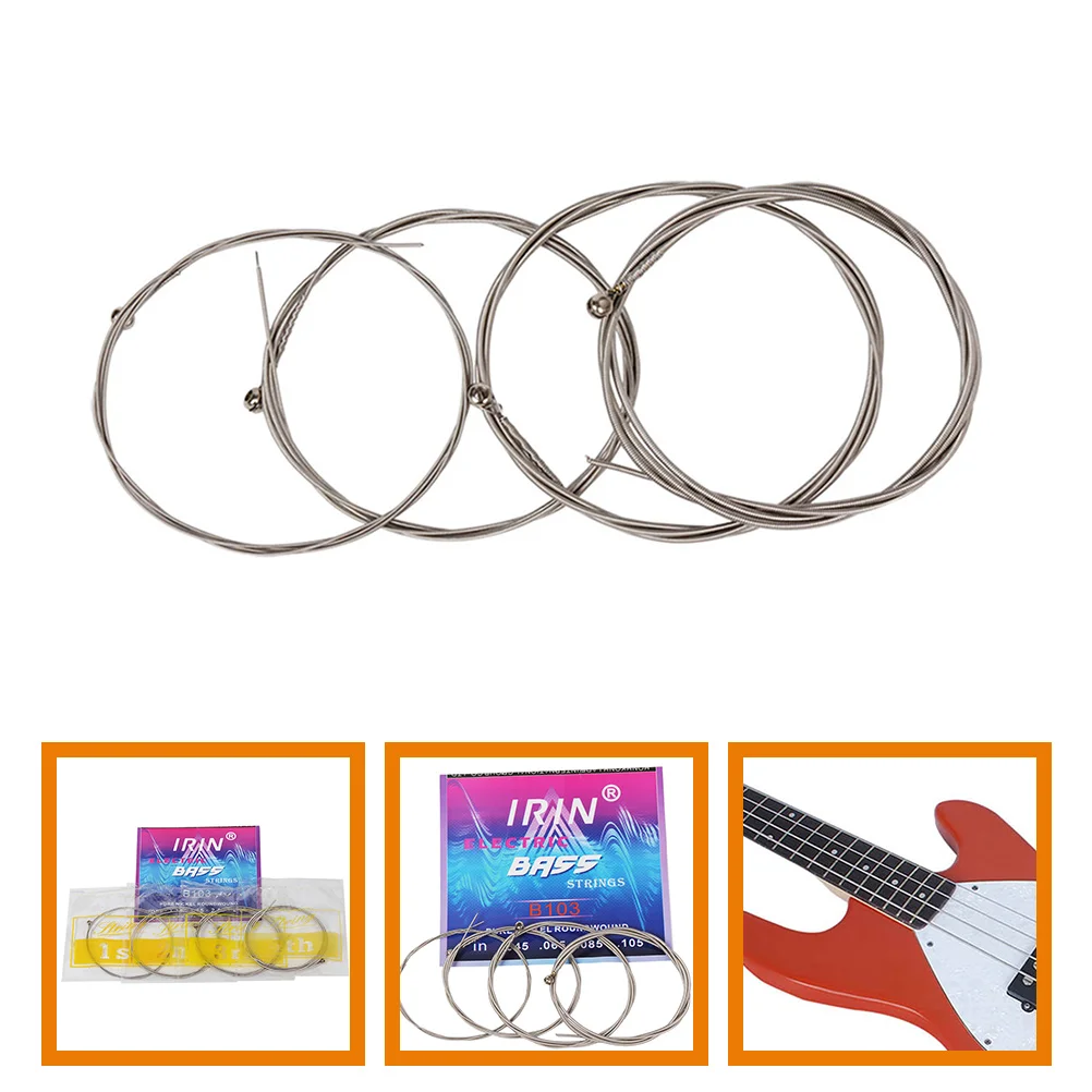 

Set Strings Guitar Kit Instrument Parts Universal Bass Accessories Steel Core Replacement Accessory Instruments
