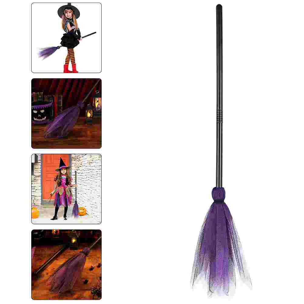 

Witch Broomprop Kids Broomstick Cosplay Witches Party Hanging Decorornament Window Tick Teat Or Spooky Decorative Costume Stick