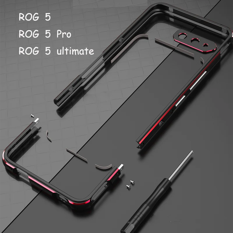 

New Aluminum Metal Bumper Case For ASUS ROG Phone 5 Pro Ultimate ZS673KS Border Cover CASE Lens Carmera+Frame Protector