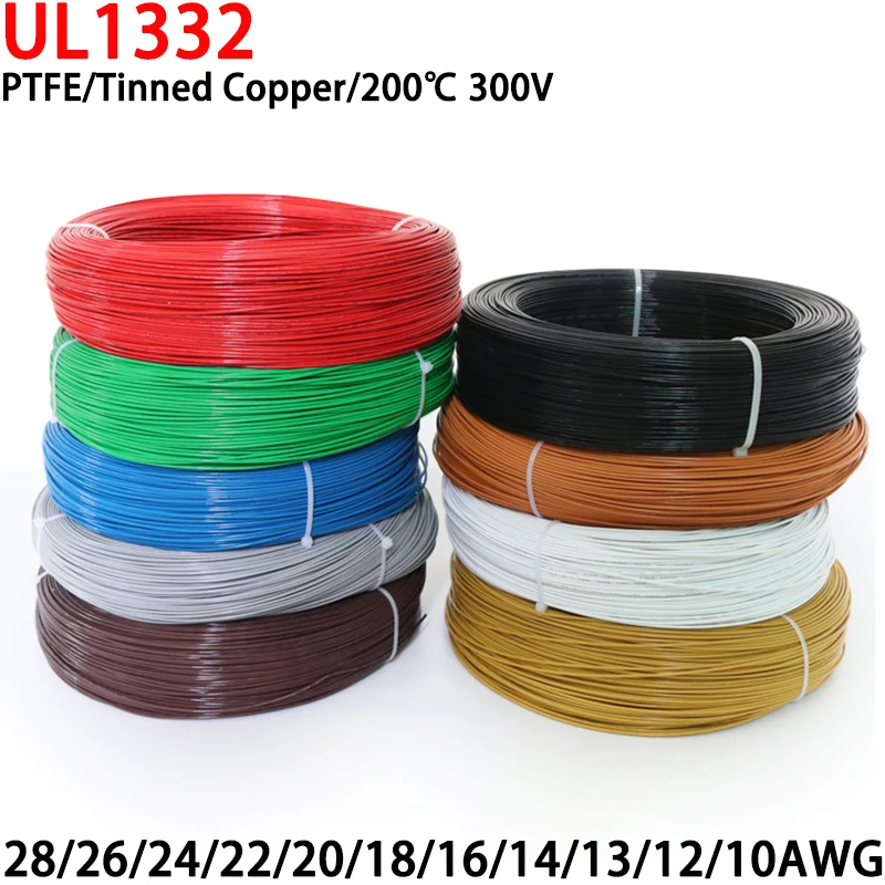 1/5 м 28/26/24/22/20/18/16/14/13/12 AWG UL1332 PTFE провод FEP пластиковый изолированный