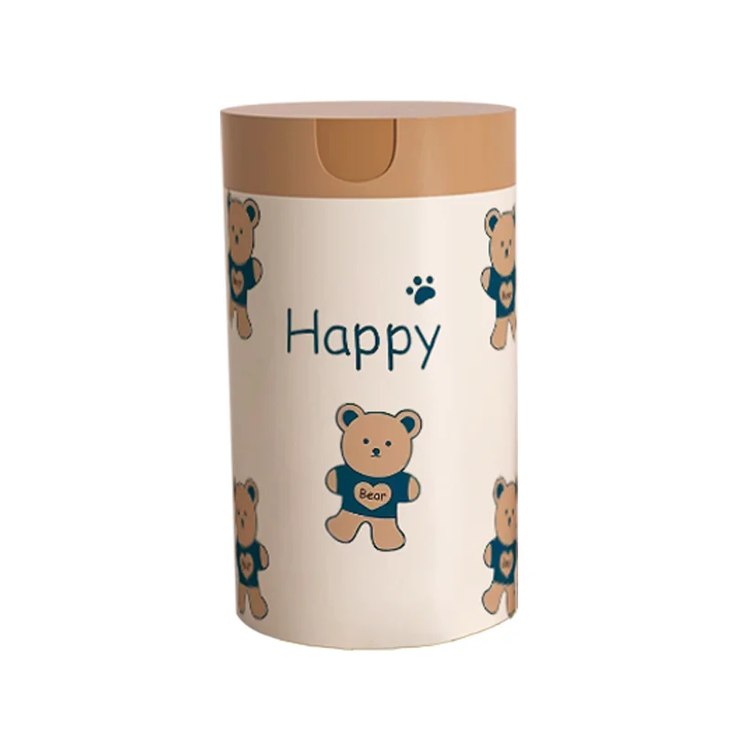 

50 Шт. Милых Мусорных Пакетов С Рисунком Медведя, С Завязками, Из Плотного Водонепроницаемого Пластика, Для Кухни