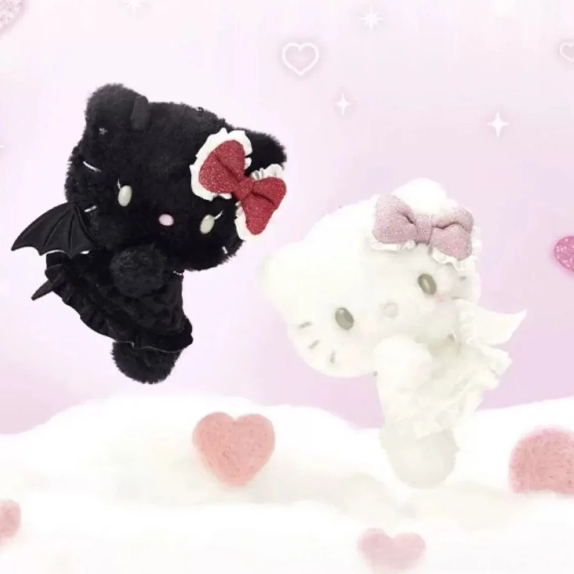 Плюшевая подвеска для украшения сумки Sanrio Hello Kitty Angel Demon Series