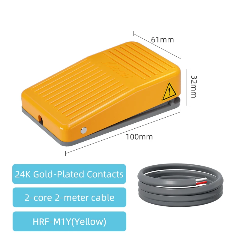 KAICON KACON HRF-M1 Водонепроницаемый самоблокирующийся USB-педальный переключатель, настраиваемый для небольших станков с ЧПУ, шитья, насосов, промышленных