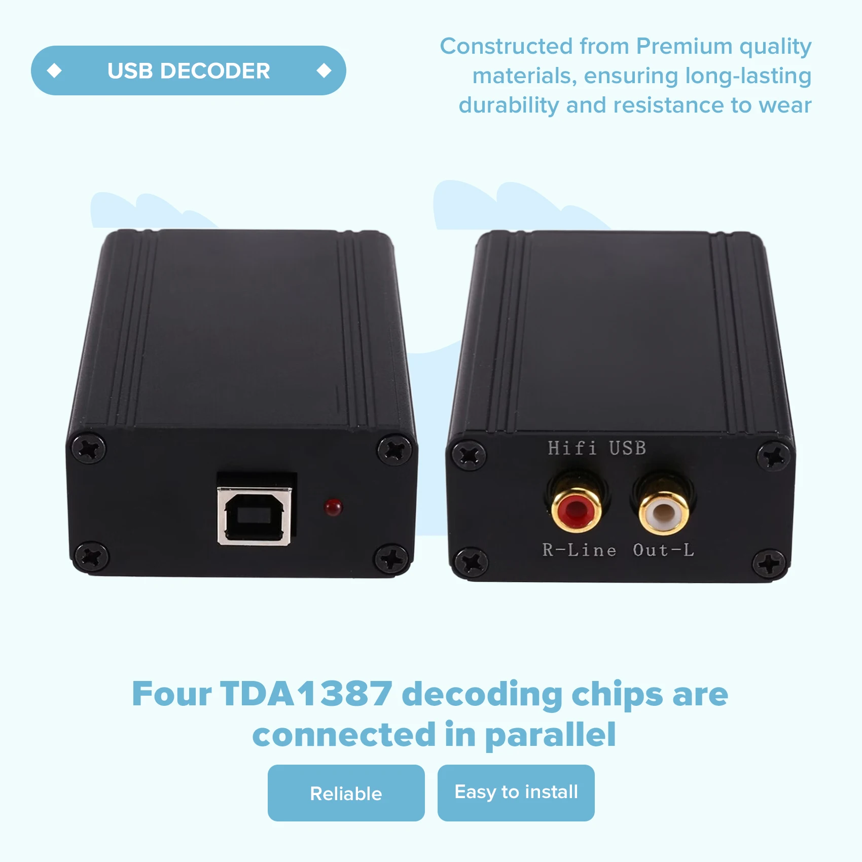 Фото OkAA L1387 для 4-канального параллельного USB-декодера TDA1387 (готовый продукт), обновление до TDA1543 №4