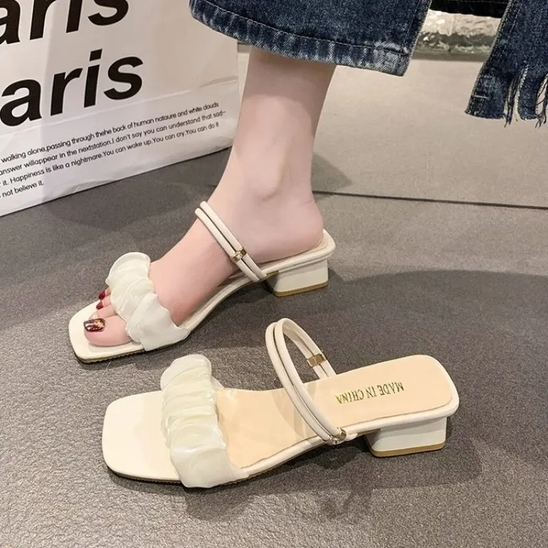 

2023 New Summer Women Beaded Pearly Sandals Slippers Shoes Ladies Flats Sandals Flip Flop Casual Flat Slingback Sandals Shoes