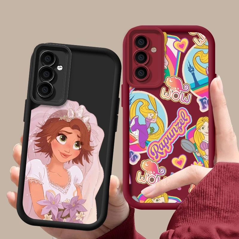 Студийный телефон с мягкими глазами для Redmi Note 13 12 11 10 9 Pro Plus Принцесса Рапунцель