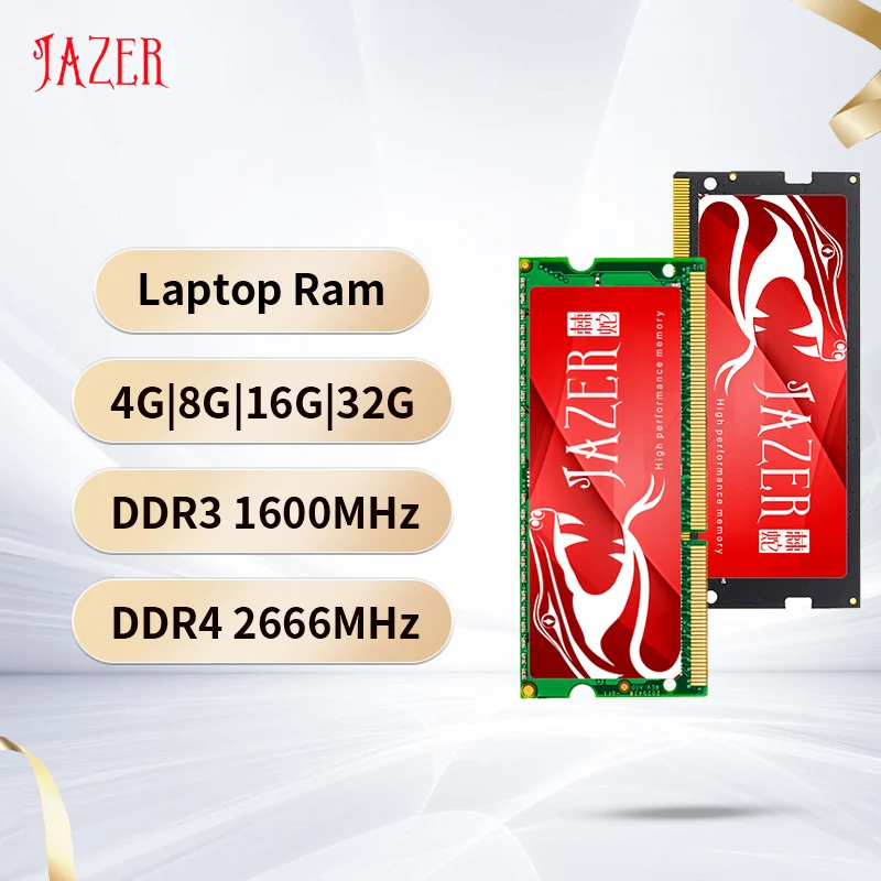Фото Оперативная память JAZER ОЗУ DDR4 4 ГБ 8 16 DDR3 1600 МГц для ноутбука Sodimm с 2666 новые Dimm Rams |