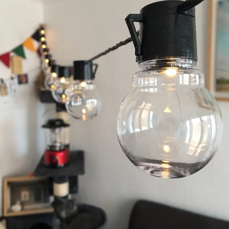 LED EU/US Solar String Lights Christmas Decoration Light Bulb Waterproof Patio Lamp Holiday Street Garland Outdoor Garden Decor | Освещение