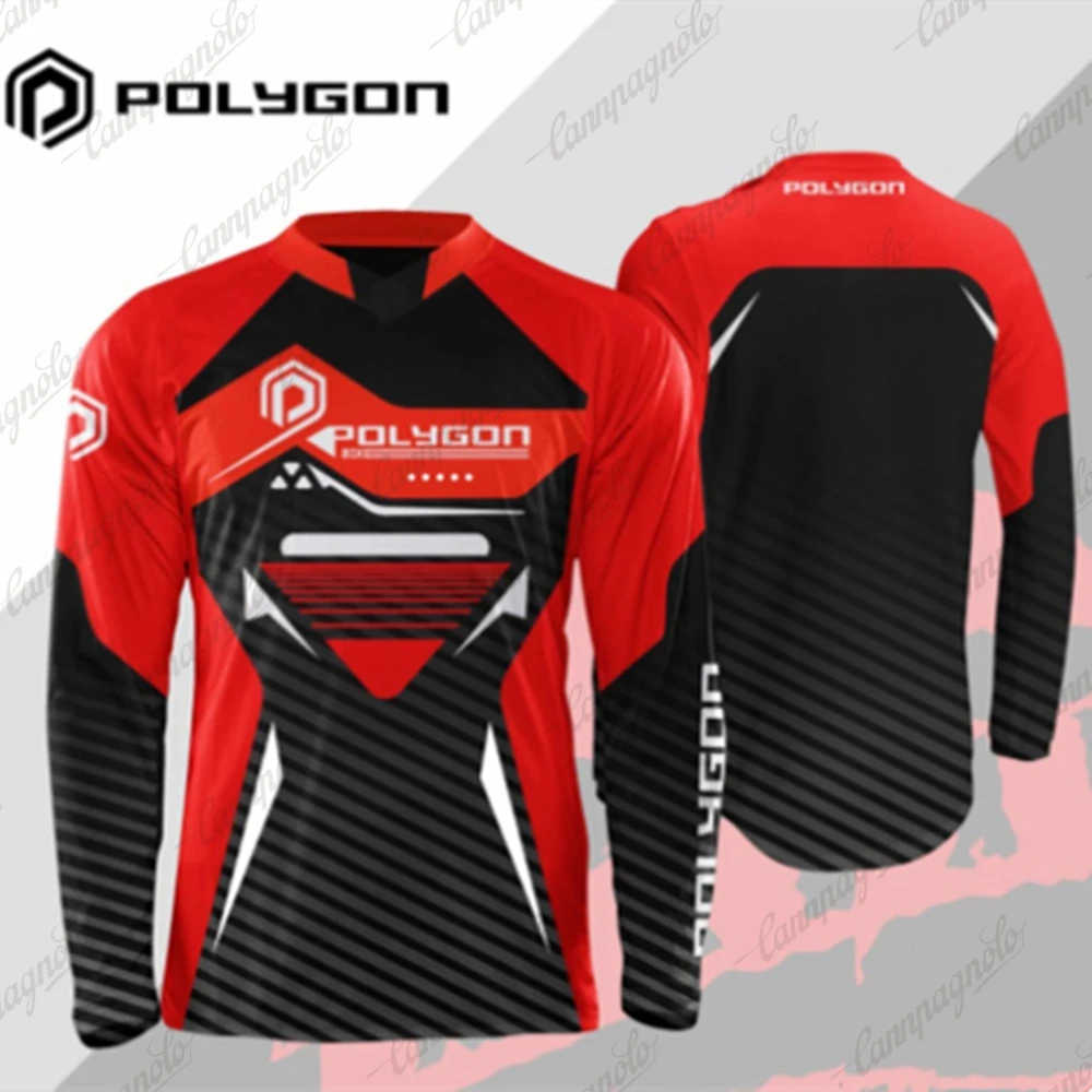 

POLYGON Downhill Jersey Mountain Bike Long Sleeve Cycling Shirt Motocross Enduro Racing Moto Clothing Men Sports Motorcycle MTB