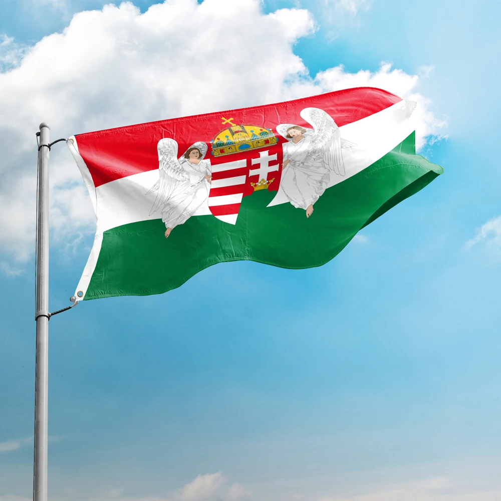 

Flag Of Hungary (1915-1918 Angels) 3*5FT 90*150CM Flags Design Custom Indoor Decor Banners Polyester UV Resistance Double Stitch