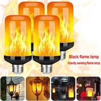 led e27 e14 9w 4 mode dynamic flame effect bulb multi mode creative corn lamp decorative lamp bar hotel restaurant party