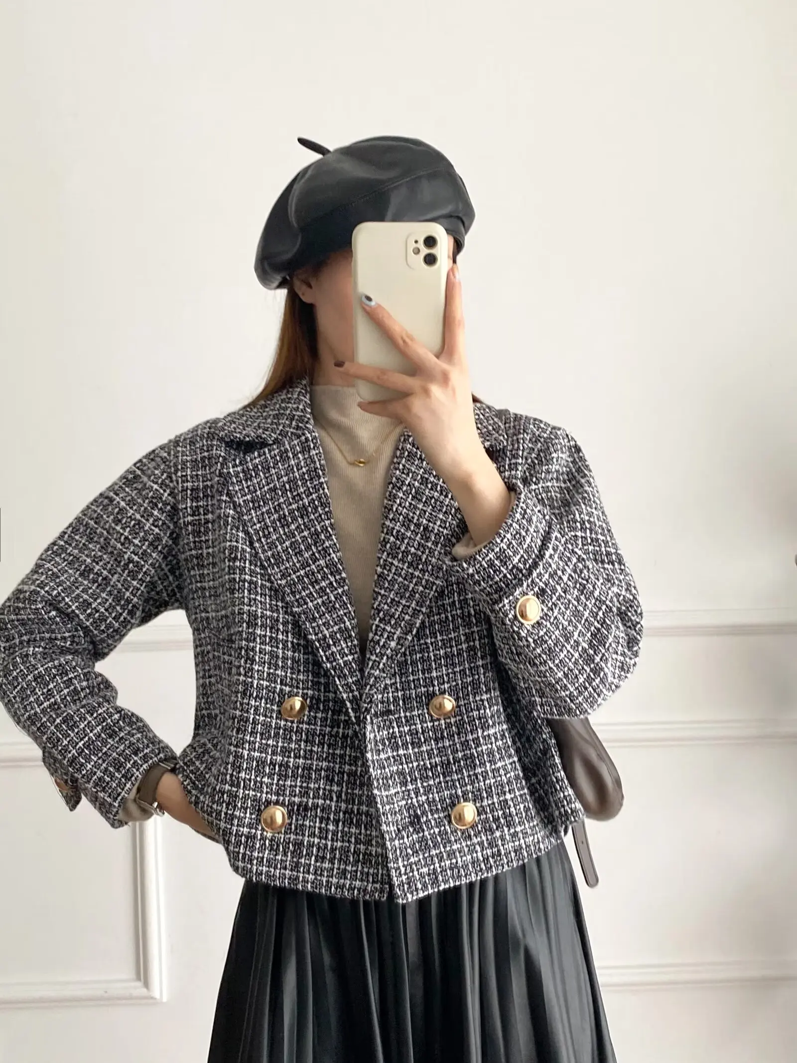 Новинка Осень-зима RZRA2024 Женская модная темпераментная универсальная двубортная