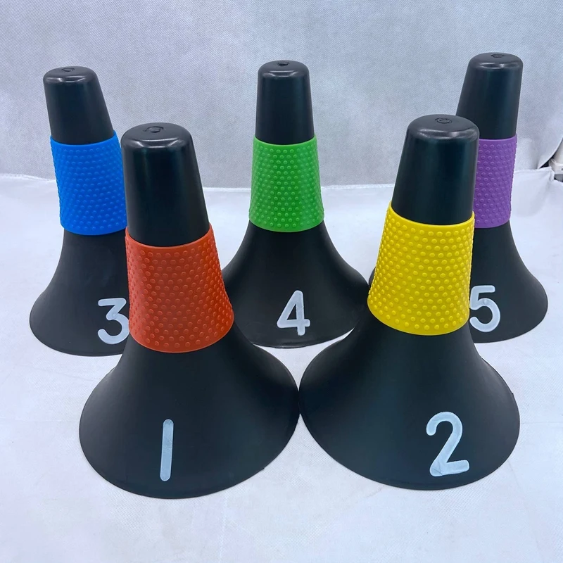 

10Pcs/Set Basketball Training Barrel Obstacle Cone Football Training Horn Barrel Non-Slip Durable Training Supplies