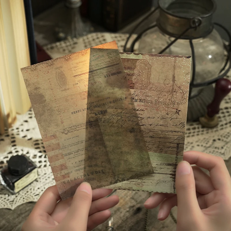 

20 Pcs Literary Retro Background Material Paper Junk Journal Planner DIY Scrapbooking Flower Clock Decor Diary Craft Paper