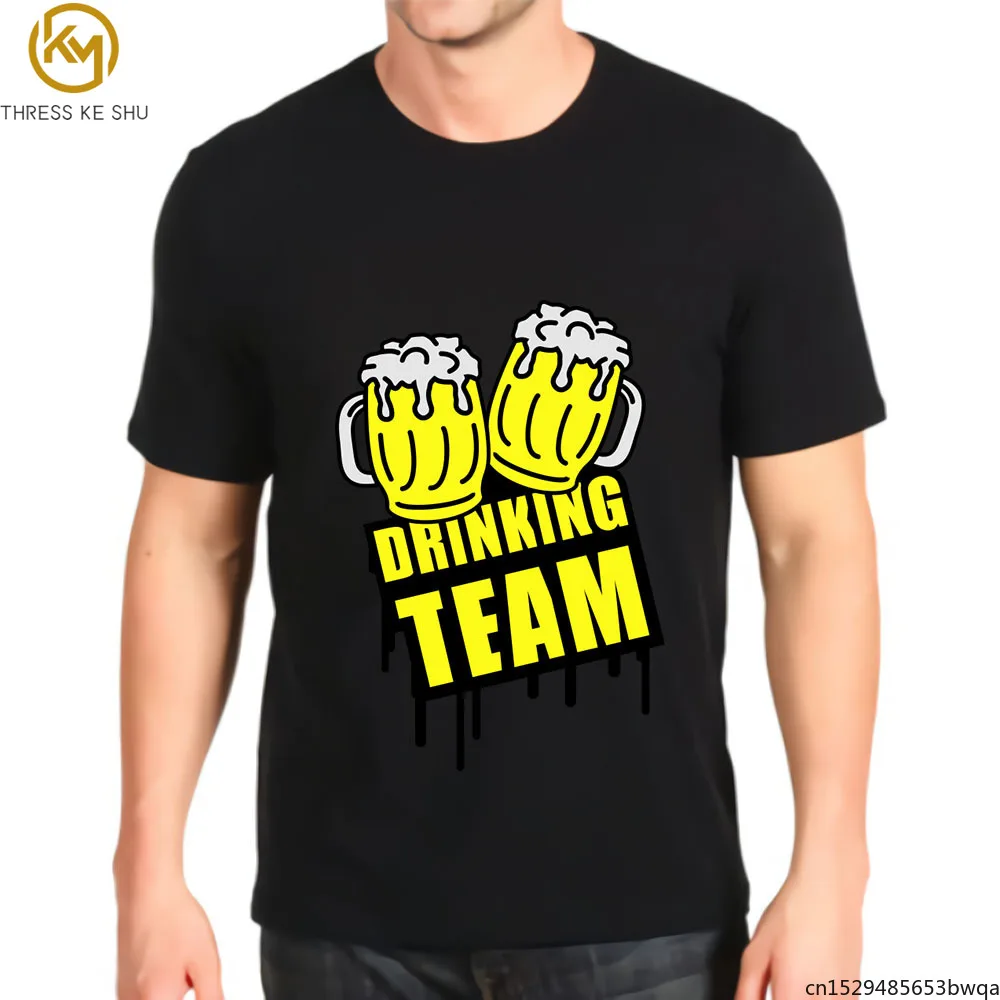 Футболка мужская в стиле ретро, с рисунком пива, 5050