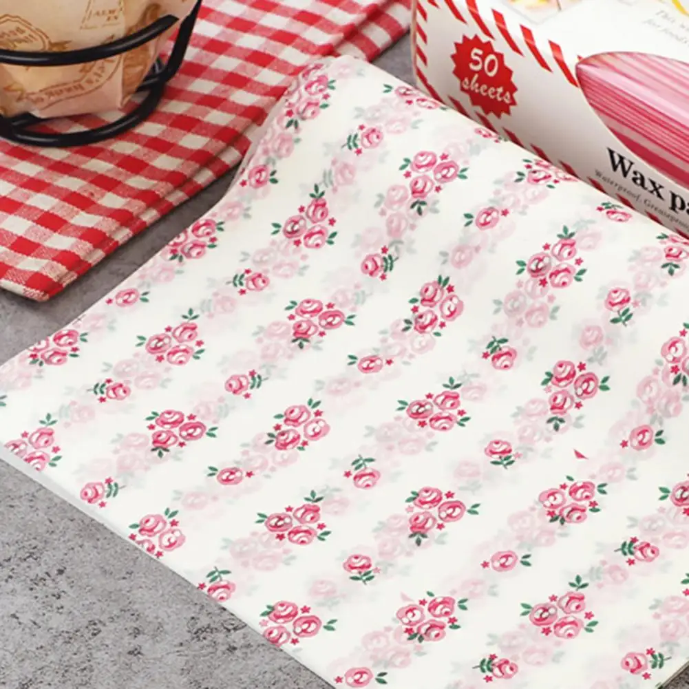 

Practical Baking Paper Oil Proof Easy Use Grease Proof Paper Wrapping Tissue Colorful Food Picnic Paper for Cake