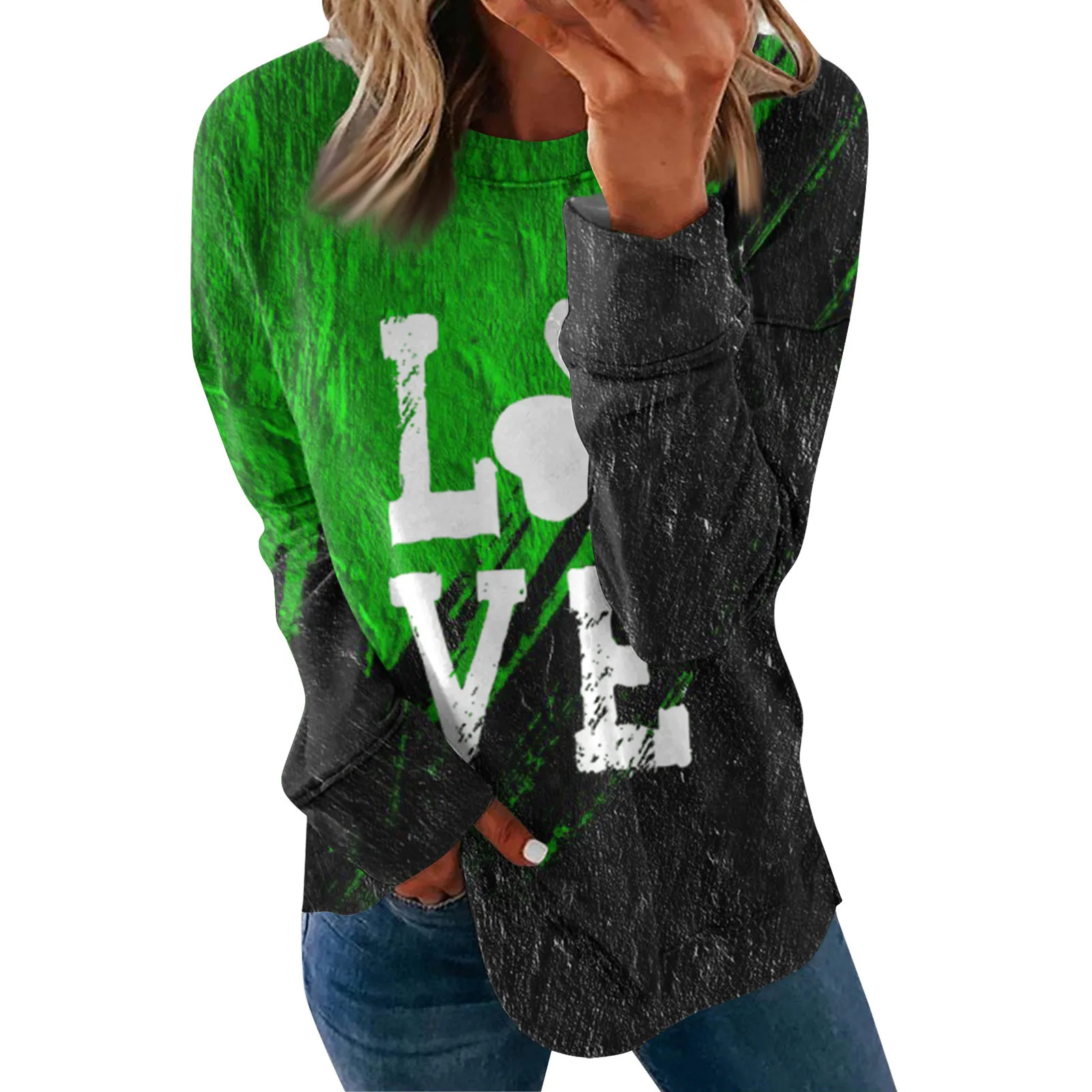 Женская модная Повседневная Блузка с принтом Маски Марди Гра пуловер круглым