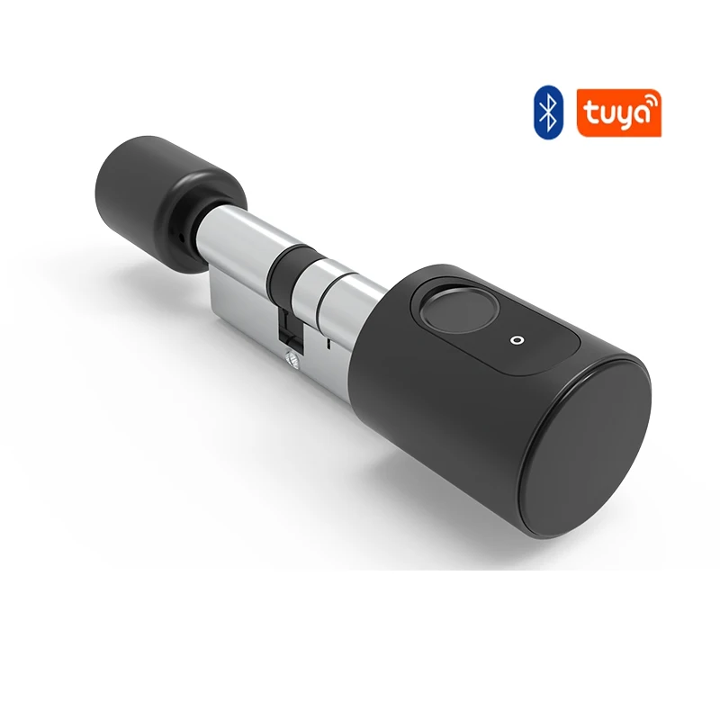 

Умный цилиндр замка Tuya Bluetooth Европа биометрический отпечаток пальца RFID-карта приложение ключ DIY регулируемый размер сердечника электронные дверные замки