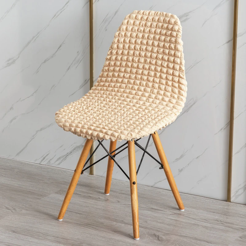 

Solid Color polyester Shell Chair Cover big Elastic Removable Washable Chair Covers Removable small size bar seat case for home