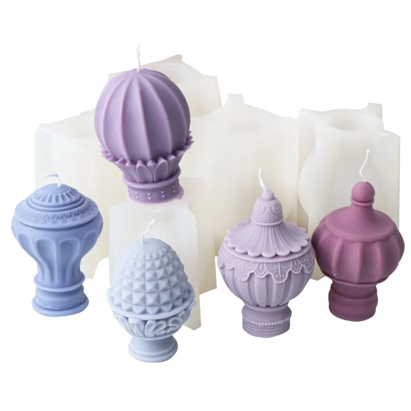 3D Ретро римский столб силиконовая форма для свечей DIY ананас узор Европейский
