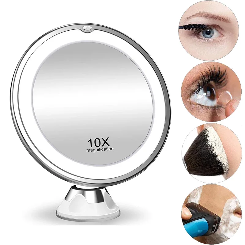 Увеличительное зеркало с 10-кратным увеличением для туалетного столика со