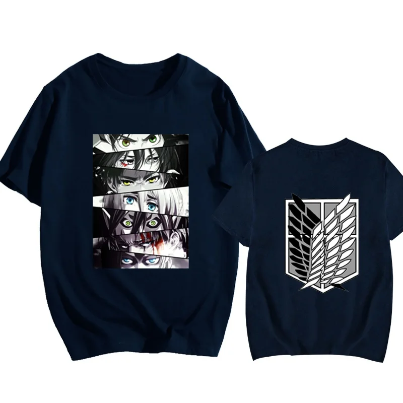

Attack on Titan T-shirt Unisex Summer Casual Round Neck Short Sleeve Tee Streetwear Fashion Anime Graphic Print T Shirt