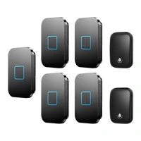 cacazi self powered wireless doorbell waterproof 150m remote 2 button 5 receiver led light smart home call doorbell 60 ringtones