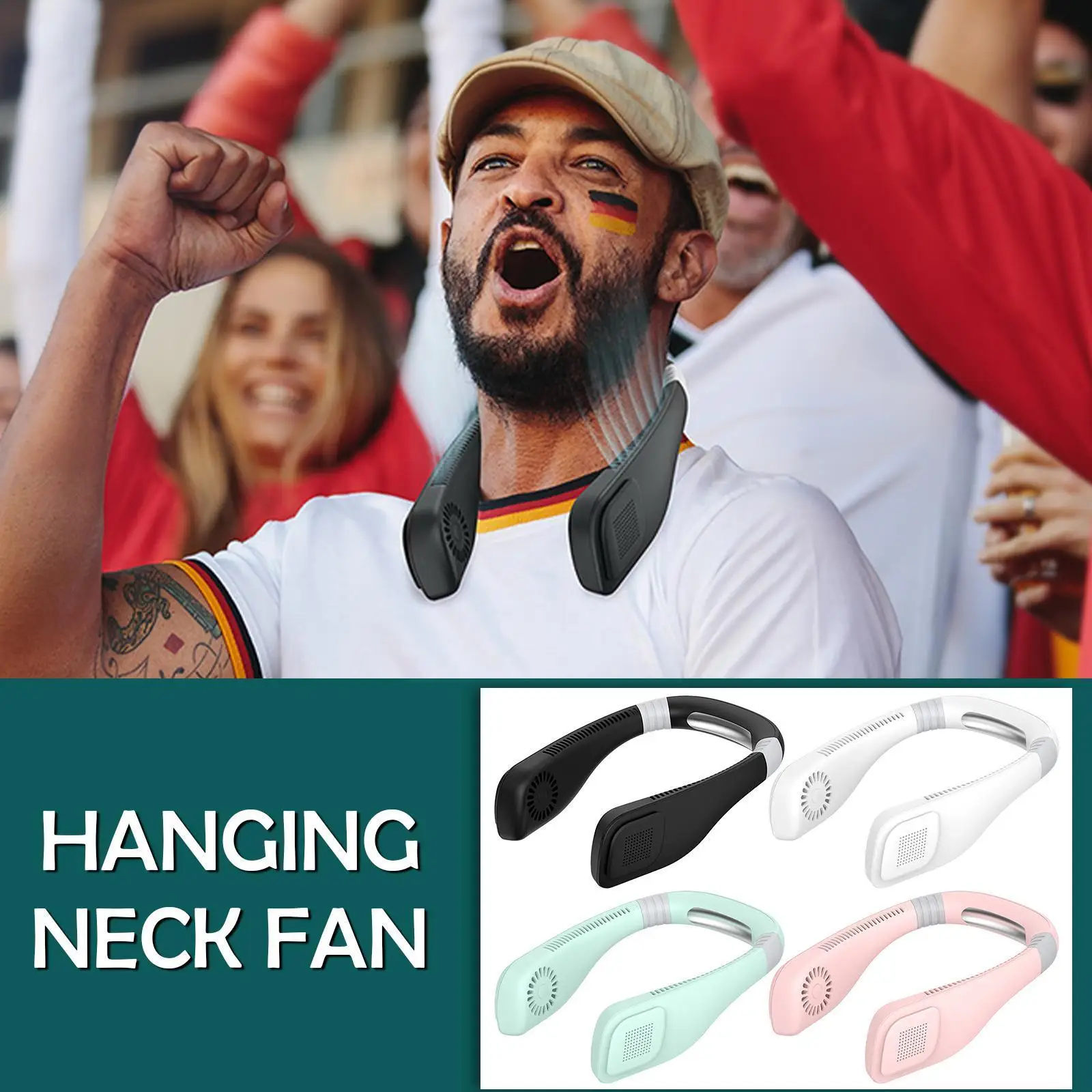 

Portable Hanging Neck Fan Mini Electric Wireless Fan Usb Rechargeable Bladeless Mute Fans Air Conditioning Cooler For Sport R6z5