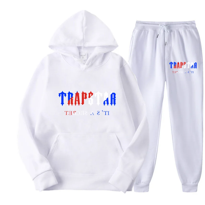 

Trapstar Tracksuit Brand Printed Men Sport 16 Warm Colors Two Pieces Loose Set Hoodie+Pants Jogging Hooded Set