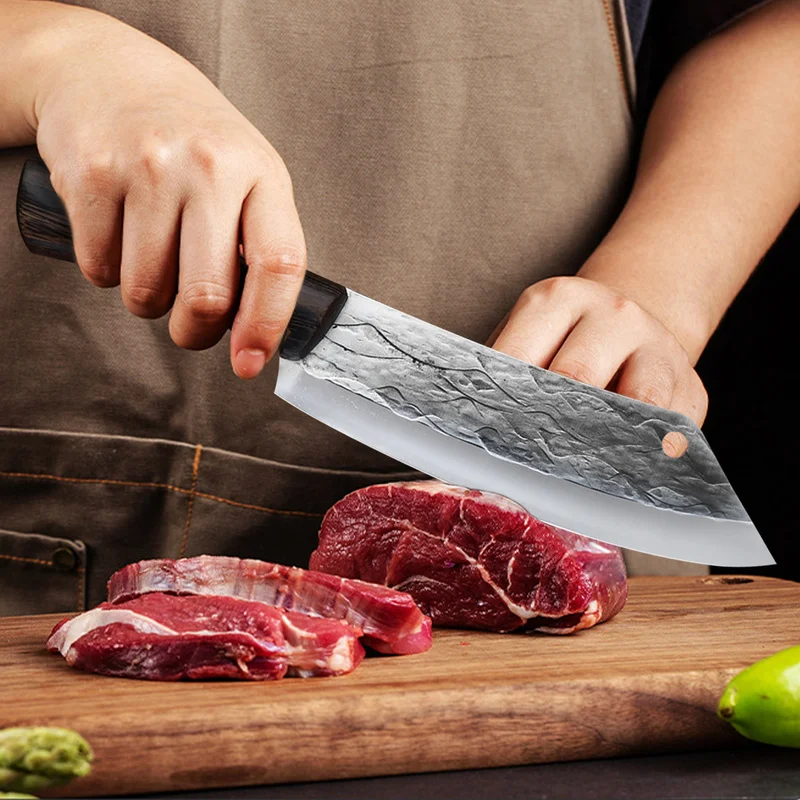 8 дюймов кованый мясницкий нож кухонный шеф-повар нержавеющая сталь брикет