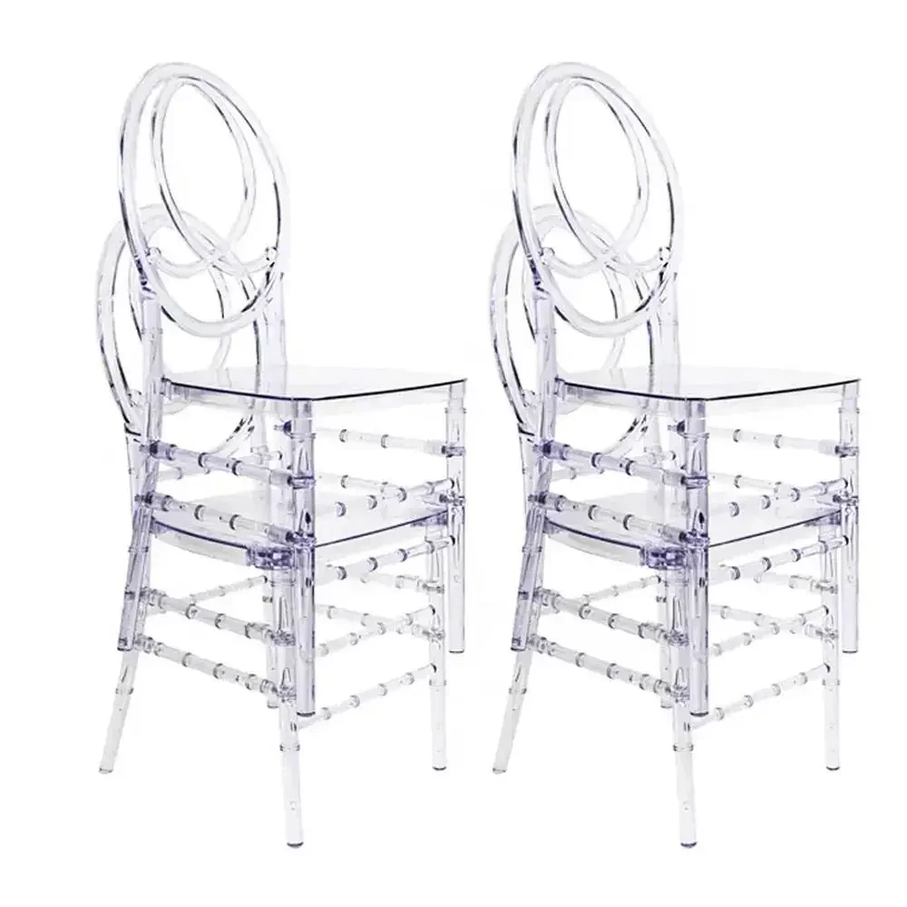 Роскошные штабелируемые стулья для отеля прозрачные акриловые Феникс оптовая