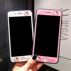 Kawaii Hello Kitty Screen Protectors for iPhone Xsmax/Xr/X/8P All-Inclusive Film mobile phone access