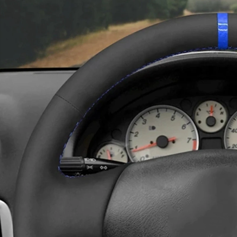Фото Черная замшевая Кожаная оплетка, искусственная кожа для Mazda M2, 5 Miata NB 1998-2005, Детская модель RX7 1999-2002, автомобильные аксессуары №4