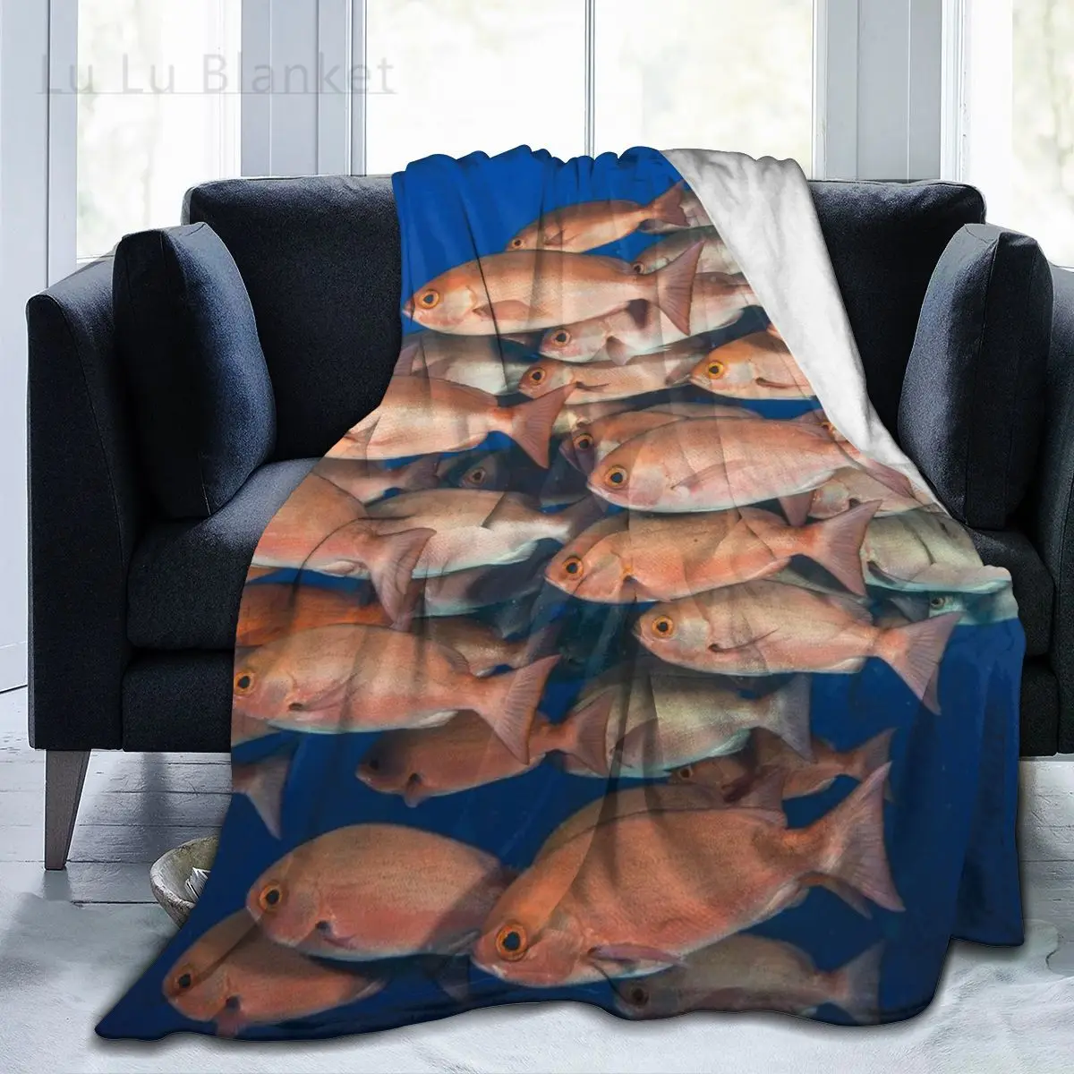 

Модное одеяло с 3D-принтом животных и рыбок, покрывало, одеяло, постельное белье в стиле ретро, квадратное шерстяное мягкое одеяло для пикник...