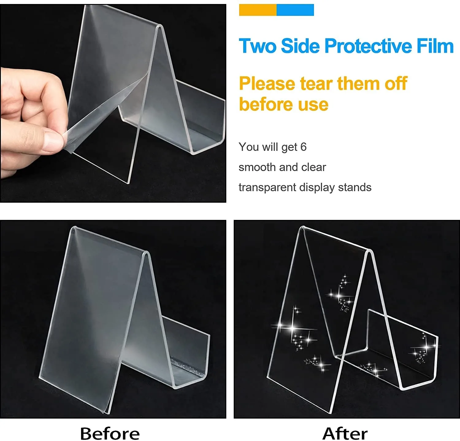 5 шт. акриловая подставка для книжной витрины |