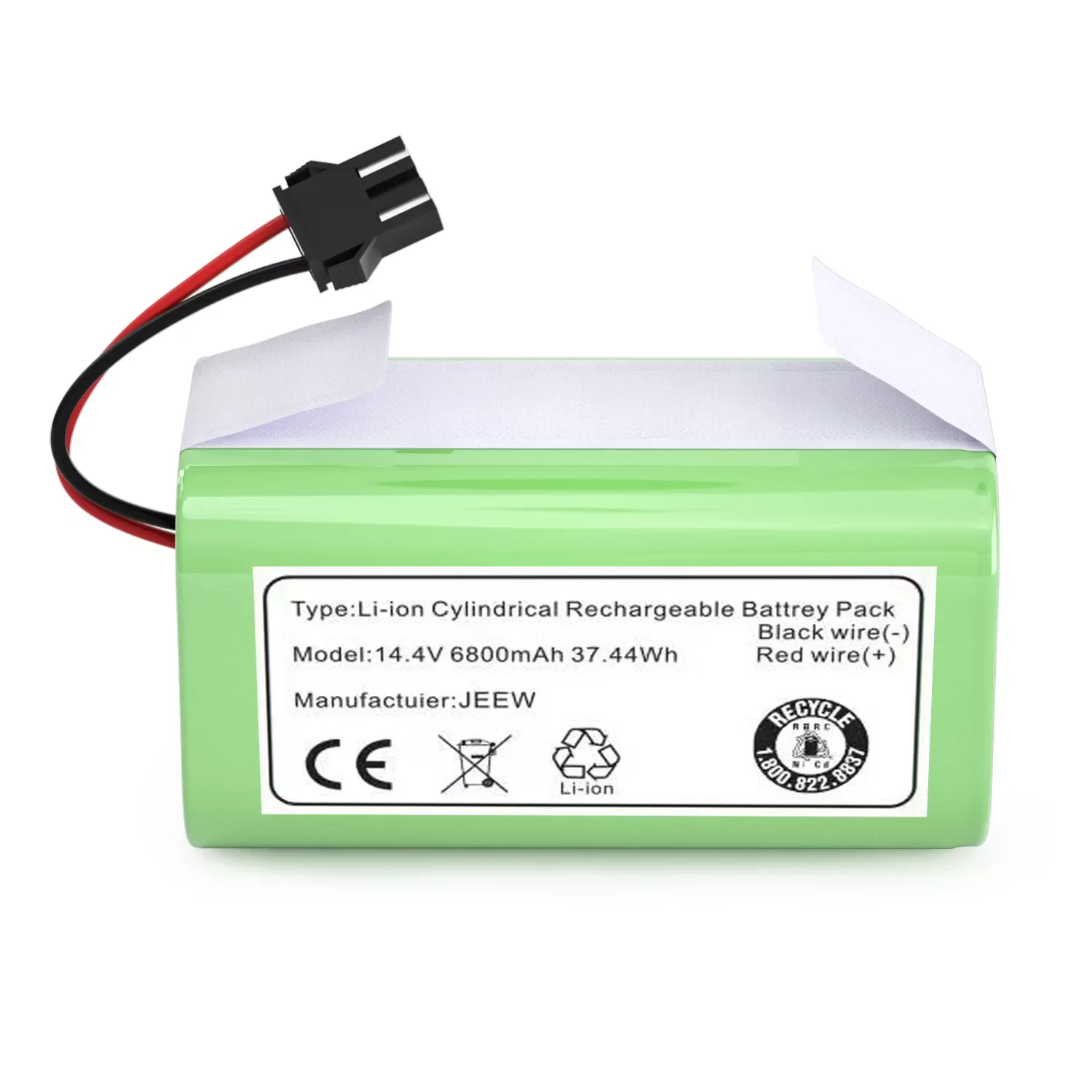 

14.4V 6800mAh Li-ion Battery Compatible with Eufy RoboVac 11 11S 15C 15T 12 30 35C Conga 990 1090 1190 Deebot N79 DN622