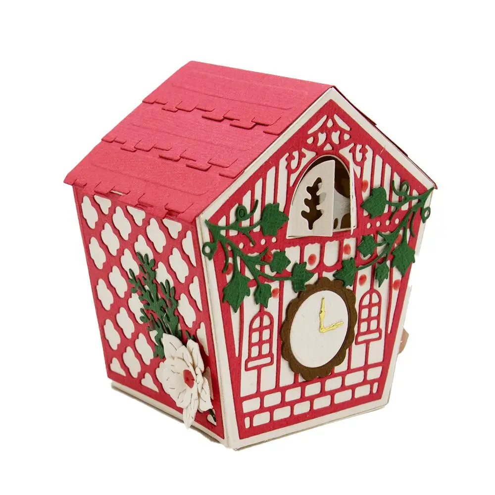 2022 gift box showcase bird houses cuckoo clock metal cutting dies diy craft paper card scrapbooking decoration embossing molds free global shipping