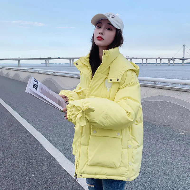 New Winter Coat for Women Coats Parkas Jackets Oversize Hooded Cotton Padded Jacket Korean Fashion Warm Thickened Bread Jacket