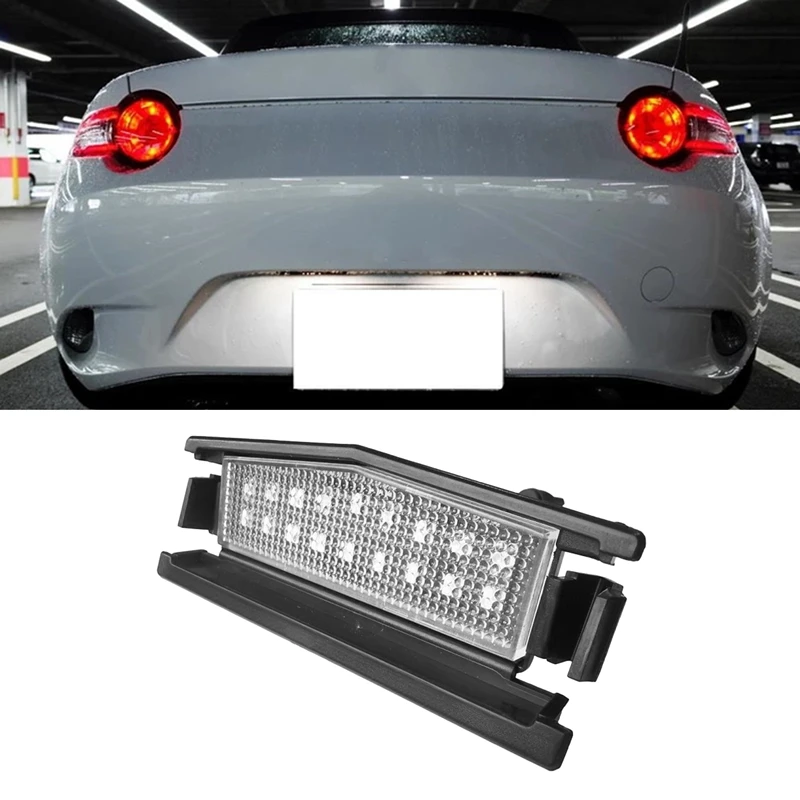2 шт. освещение номерного знака автомобиля 18SMD светодиодная лампа заднего для Mazda
