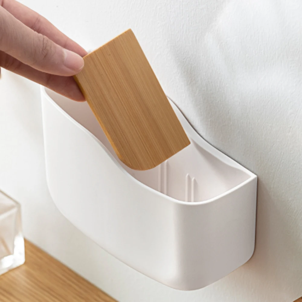 

White Storage Case Holder Wall Mounted Storage Box Mobile Phone Holder Remote Control Air Conditioner Mobile Phone Plug Holder