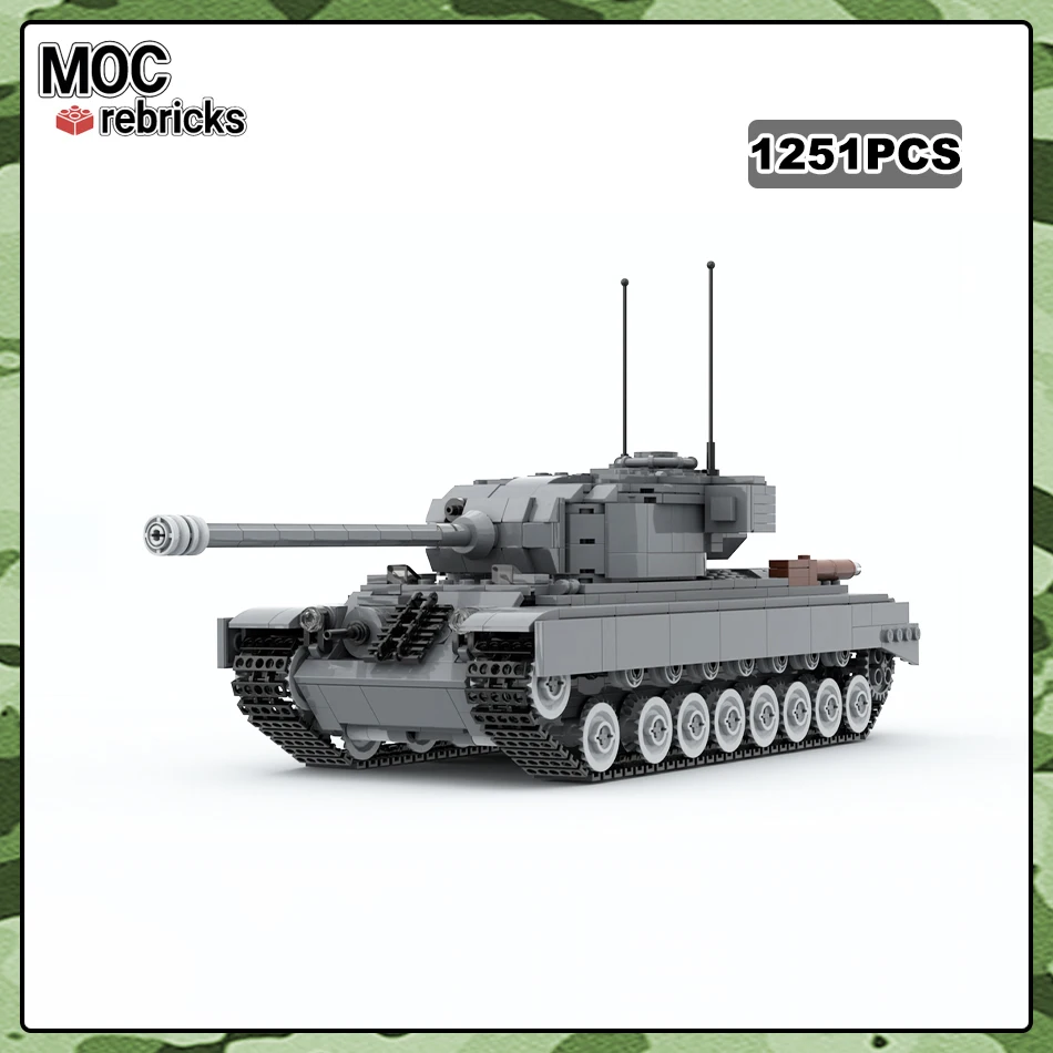 Военная коллекция WW2 T29 тяжелый танк MOC строительные блоки гусеничный браслет