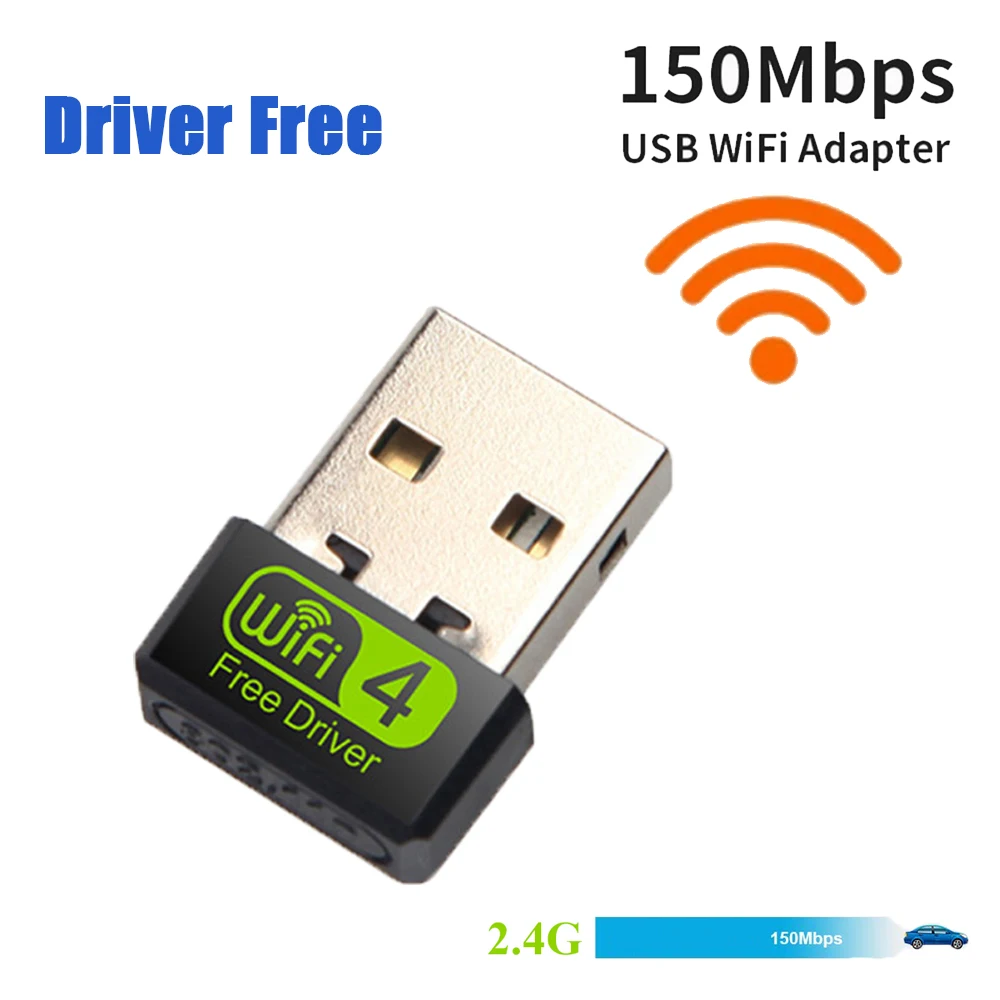 USB Wi-Fi адаптер 2,4 ГГц, Мбит/с, 802.11b/n/G