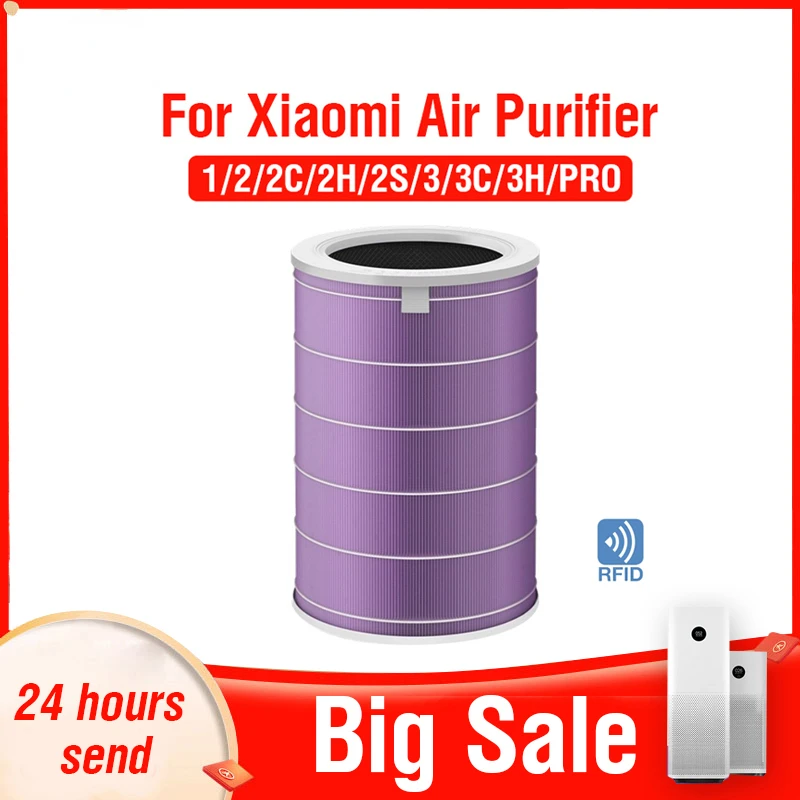 

Hepa-фильтр H13 Xiaomi, фильтр с активированным углем для очистителя воздуха Xiaomi 2 2C 2H 2S 3 3C 3 H Pro PM2.5 Xiaomi, фильтр очистителя воздуха