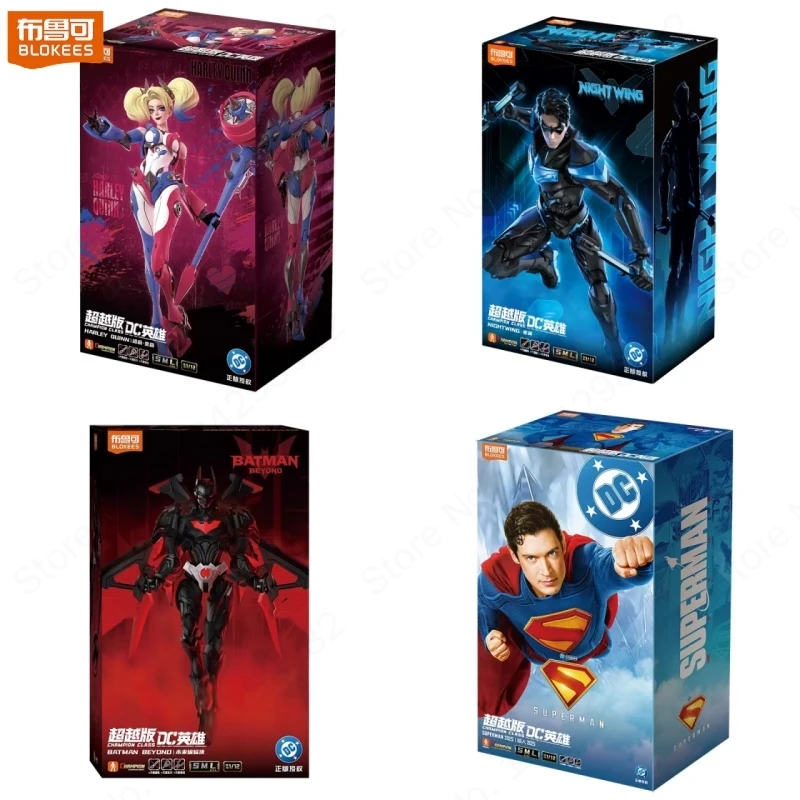 Фото Оригинальная сборная фигурка Blokees DC Heroes Champion Class: Харли Квинн, Найтвинг, Бэтмен, Бюэнь Супермен. Игрушка-модель в подарок. №1