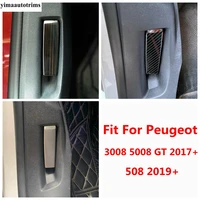 stainless steel car engine hood switch knob stickers cover trim for peugeot 3008 5008 gt 2017 2022 508 2019 2022 accessories
